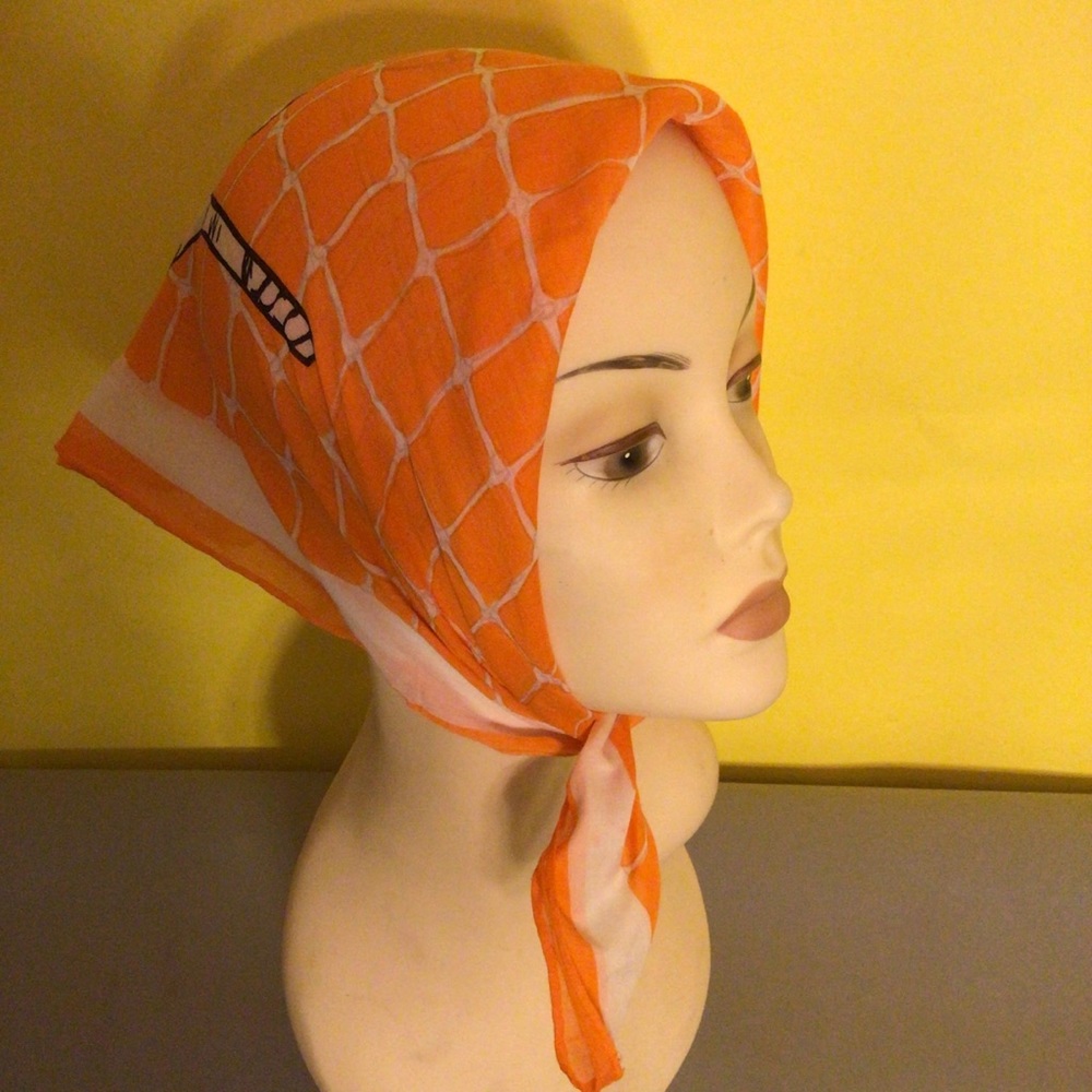 Vintage Bill Blass Silky Tennis Scarf Bandana